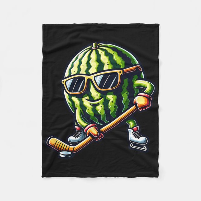 Couverture Polaire Cool Melon Ice Hockey Fun  (Devant)