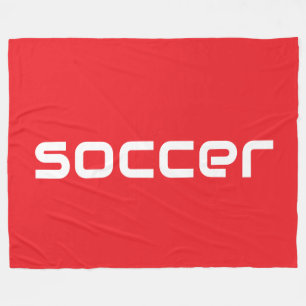 Couverture Polaire Cool Moderne Blanc Texte sur le rouge vif