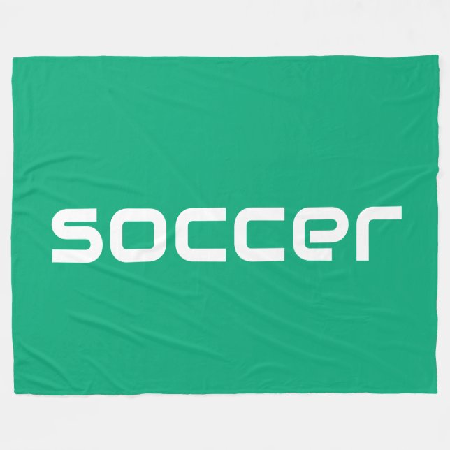 Couverture Polaire Cool Moderne Blanc Texte sur le vert clair (Devant (Horizontal))