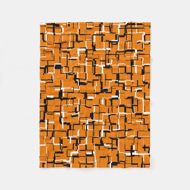 Couverture Polaire COOL orange noir blanc (Devant)