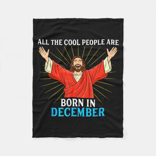 Couverture Polaire Cool People Are Born In December Christmas Bday Ch (Devant)