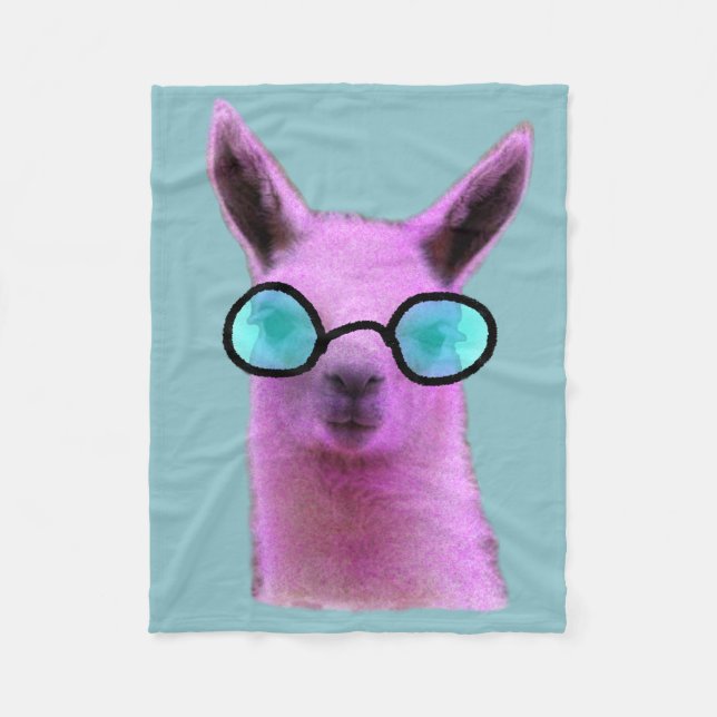 Couverture Polaire Cool Pink Llama ! (Devant)