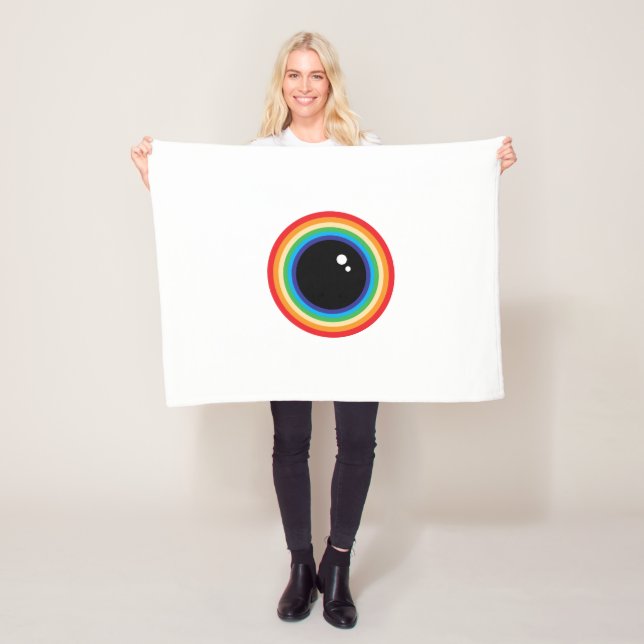 Couverture Polaire Cool Rainbow Eyeball (En situation)