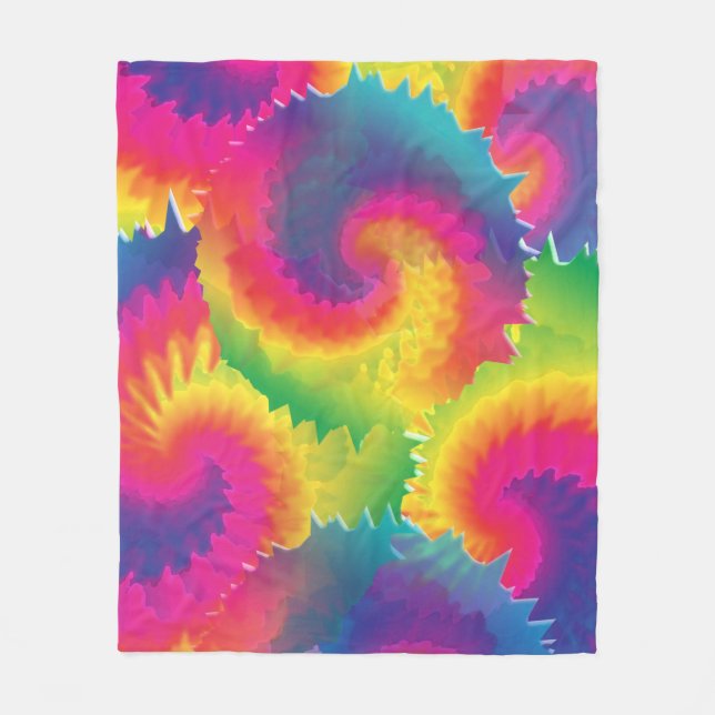 Couverture Polaire Cool Rainbow Tie Dye Motif (Devant)