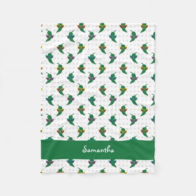 Couverture Polaire Cool Shades Green Chili Motif (Devant)