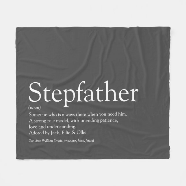 Couverture Polaire Cool Stepfather, Stepdad Définition gris moderne (Devant (Horizontal))