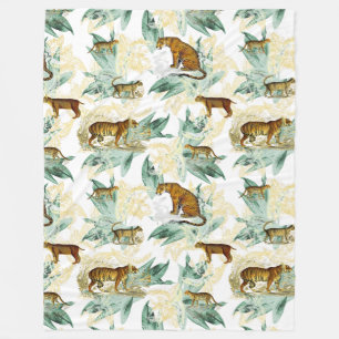 Couverture Polaire Cool Tropical Safari Wild Cats Tiger Leopard