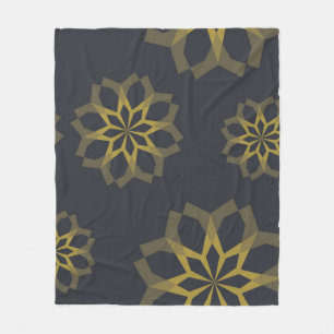 Couverture Polaire Cool, vert, unique, fleur moderne et tendance abst