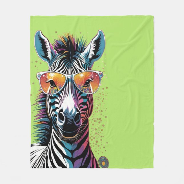 Couverture Polaire Cool Zebra Vibes (Devant)