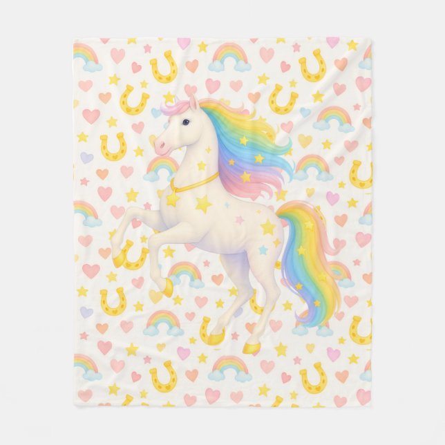 Couverture Polaire Cooper & Cody Best-Friend Horses Fleece Throw  (Devant)