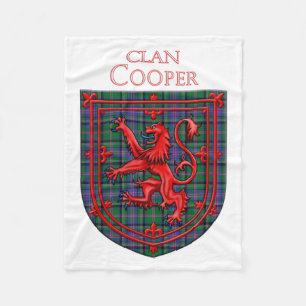 Couverture Polaire Cooper Tartan Scottish Plaid Lion Rampant