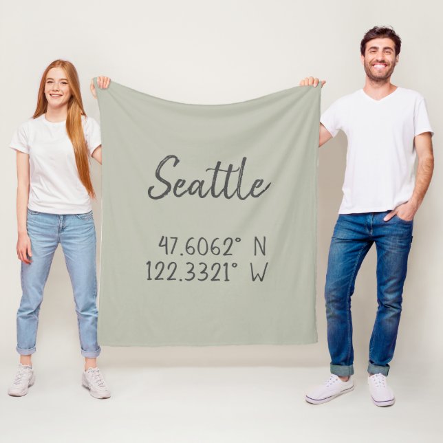 Couverture Polaire Coordonnées GPS Seattle Longitude Latitude (En situation)