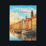Couverture Polaire Copenhague Danemark Travel Art Vintage<br><div class="desc">Design de transport vectoriel rétro de Copenhague. Copenhague,  capitale du Danemark,  se trouve sur les îles côtières de Seeland et Amager. Il est relié à Malmo dans le sud de la Suède par le pont Öresund.</div>