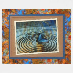 Couverture Polaire Copie bleue de photographie d'ondulation de
