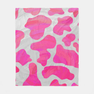 Couverture Polaire Copie de rose indien de vache et blanche