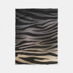 Couverture Polaire Copie de zèbre d'effet de chrome