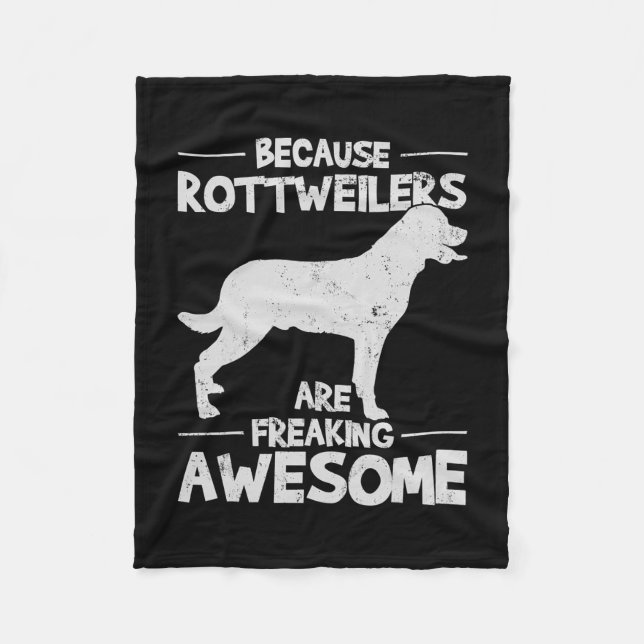 Couverture Polaire Copie T-shirt Rottweiler (Devant)