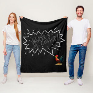 Couverture Polaire Coq de café