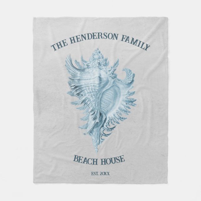 Couverture Polaire Coque conique bleu (Devant)