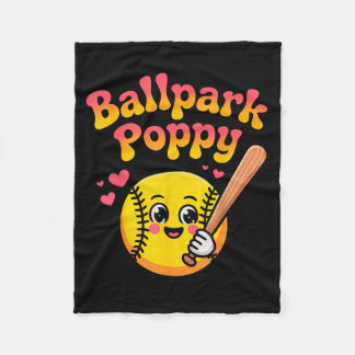 Couverture Polaire Coquelicot de terrain de softball et baseball Coqu