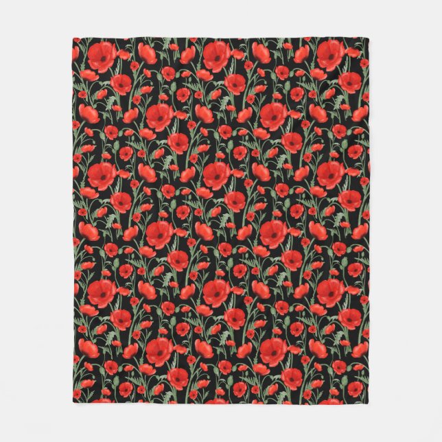 Couverture Polaire Coquelicot rouge (Devant)