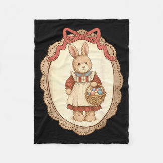 Couverture Polaire Coquette Bow Funny Bunny Eggs Rabbit Happy Easter