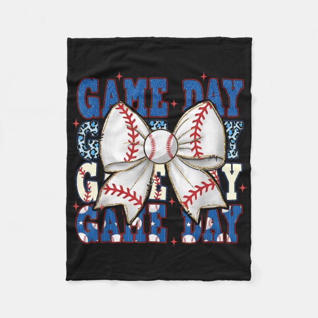 Couverture Polaire Coquette Bow Jour Baseball Softball Funny Chee (Devant)
