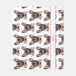 Couverture Polaire Coquette Frenchie Nom costumizable