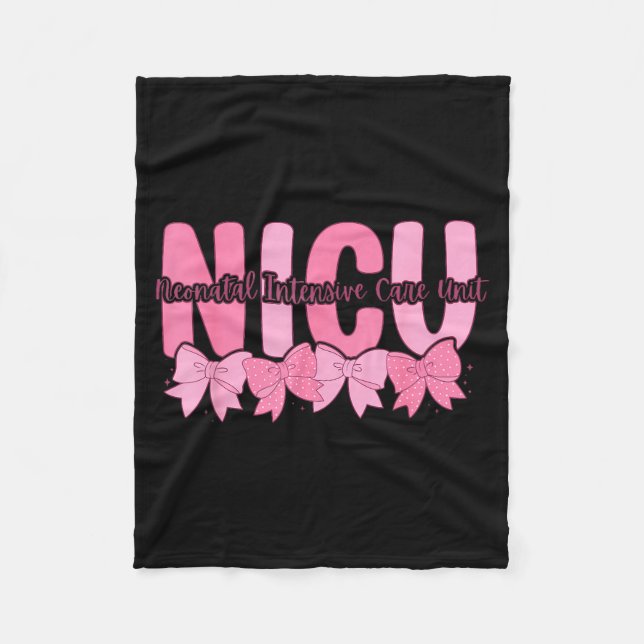 Couverture Polaire Coquette Nicu Nurse Nk Bow Neonatal Intensive Care (Devant)