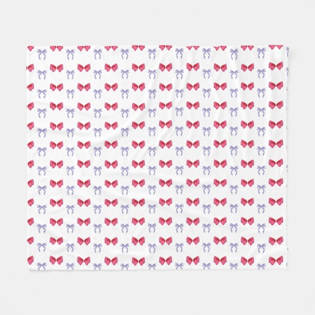 Couverture Polaire Coquette rose et pourpre (Devant (Horizontal))