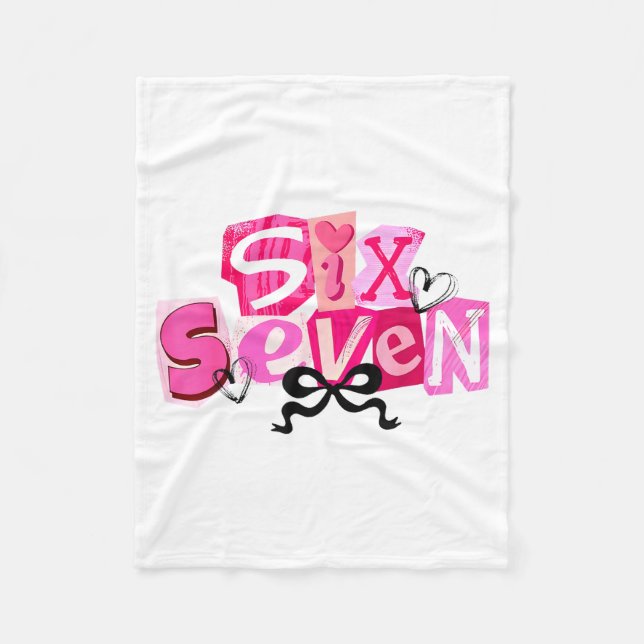 Couverture Polaire Coquette Six Seven Saint-Valentin Blague Drôle 67  (Devant)