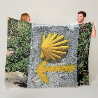 Couverture Polaire Coquille El Camino et signe fléché