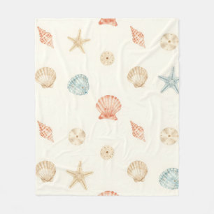 Couverture Polaire Coquilles délicates motif sans couture