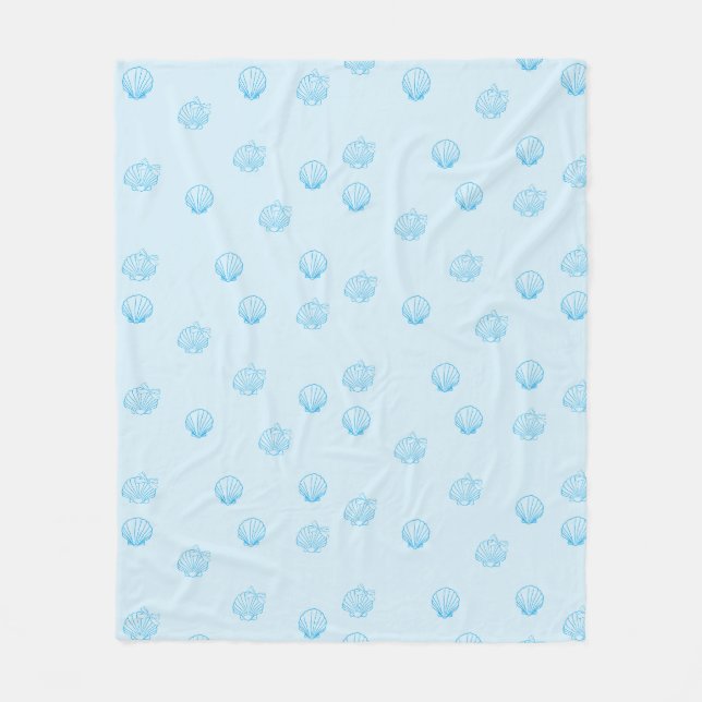 Couverture Polaire Coquilles Saint-Jacques Contour Minimalisme (Devant)