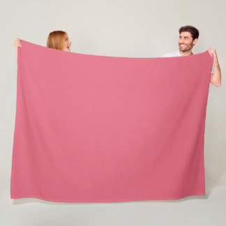 Couverture Polaire Corail Rouge Pastel Pastèque Rose Uni
