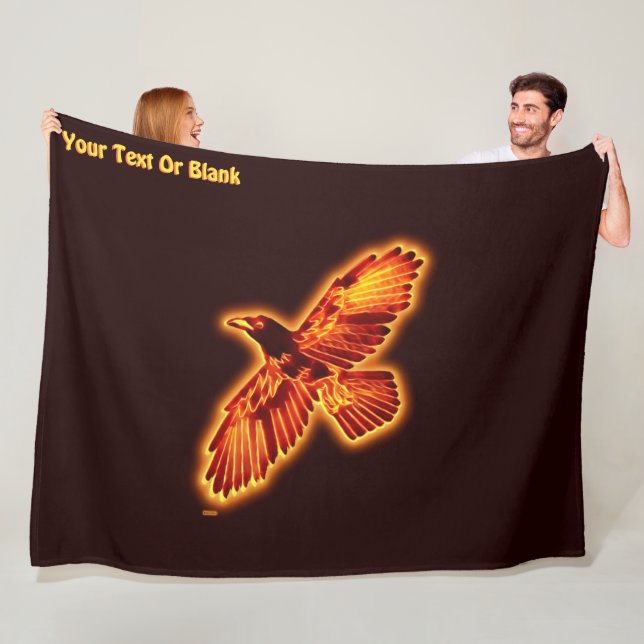 Couverture Polaire Corbeau (En situation)