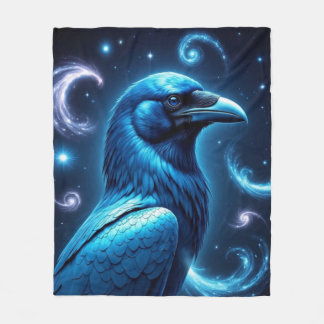 Couverture Polaire Corbeau bleu cosmique