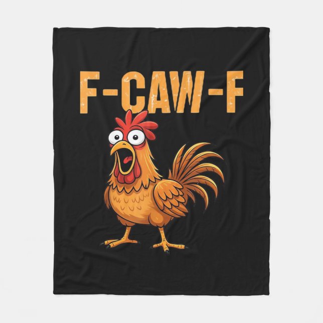 Couverture Polaire Corbeau drôle Humour Gothique F-Caw-F (Devant)