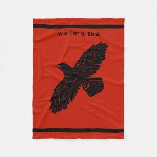 Couverture Polaire Corbeau rouge