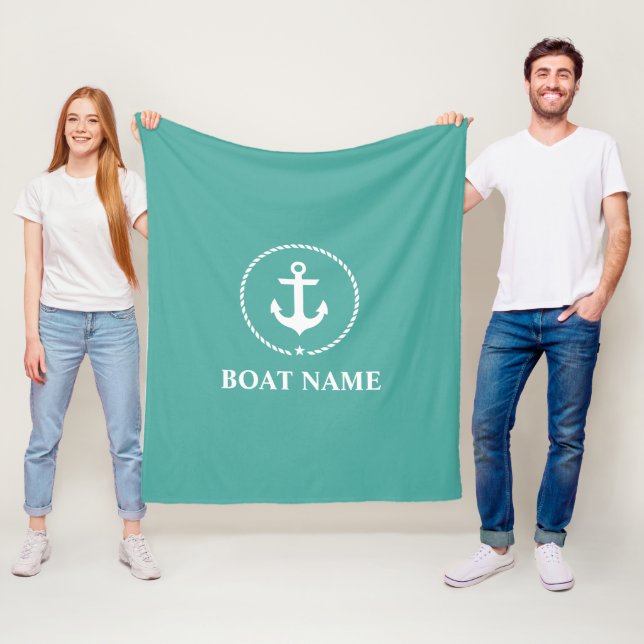Couverture Polaire Corde d'Ancre Nautique Nom du bateau Moyen (En situation)