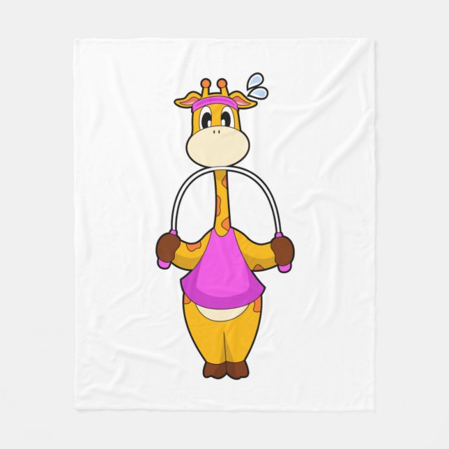 Couverture Polaire Corde de fitness Girafe (Devant)