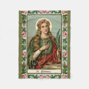 Couverture Polaire Corde rose de paume de roses de St Philomena