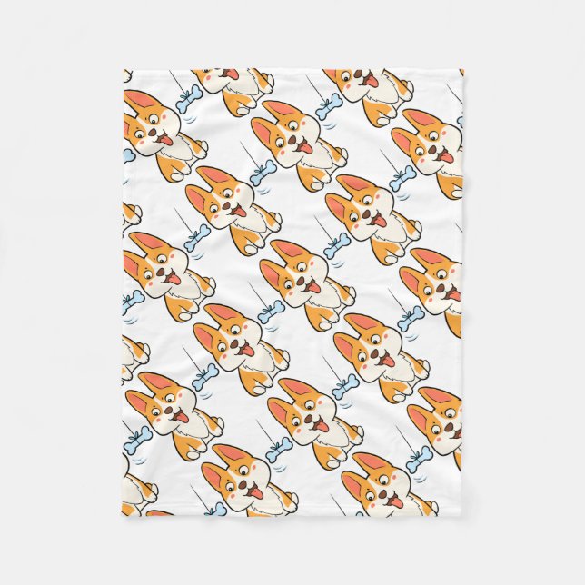 Couverture Polaire Corgi (Devant)