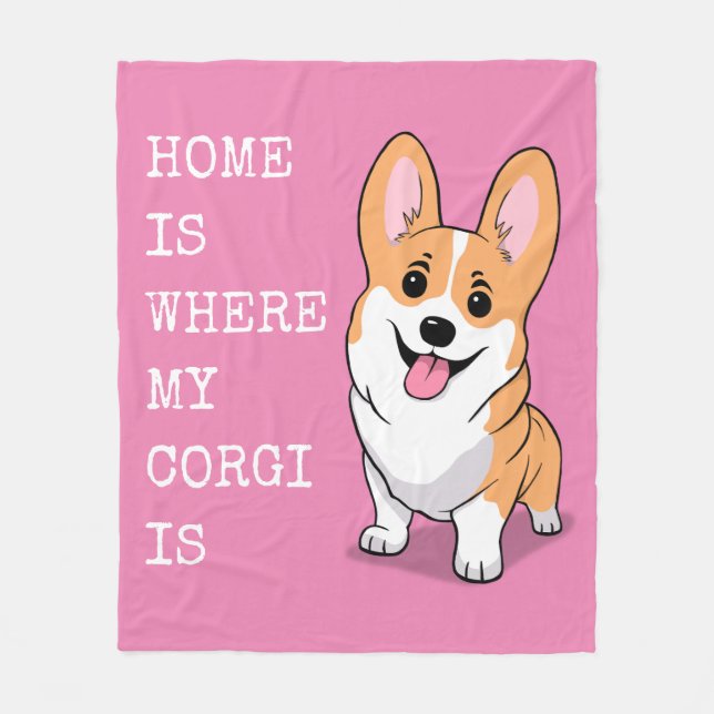 Couverture Polaire Corgi (Devant)