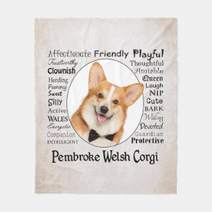 Couverture Polaire Corgi Traits