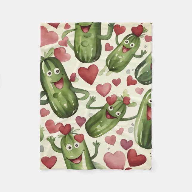 Couverture Polaire Cornichonner avec amour (Devant)