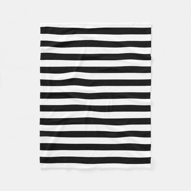 Couverture Polaire Cornwall flag stripes black white line pattern sym (Devant)
