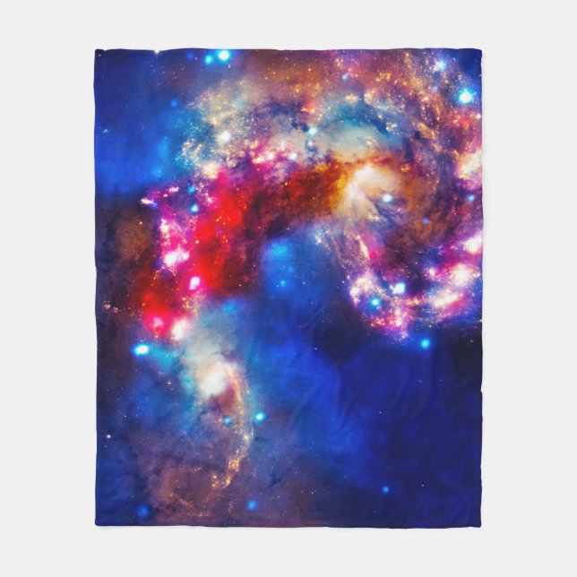 Couverture Polaire Cosmos colorés (Devant)