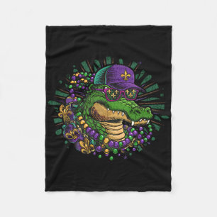 Couverture Polaire Costume d'alligator Mardi Gras Mardigator pour fem