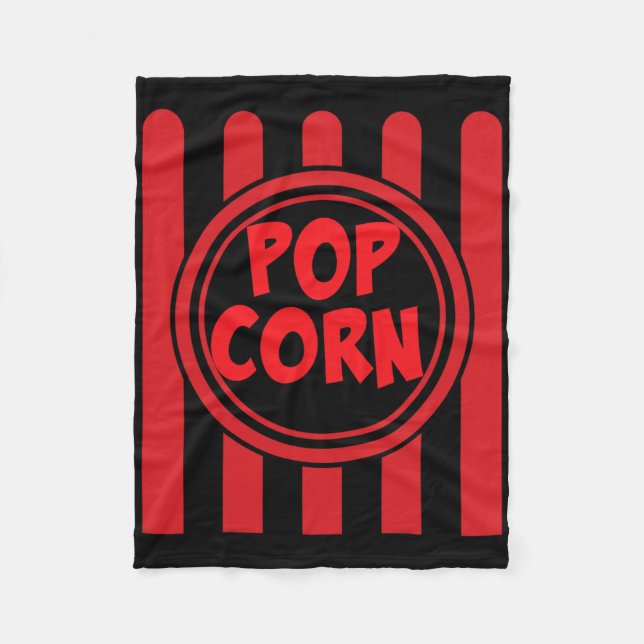 Couverture Polaire Costume de Carnaval Popcorn Chemise Funny Rouge Bl (Devant)